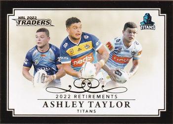 2023 NRL Traders Titanium - Retirements #R12 Ashley Taylor Front